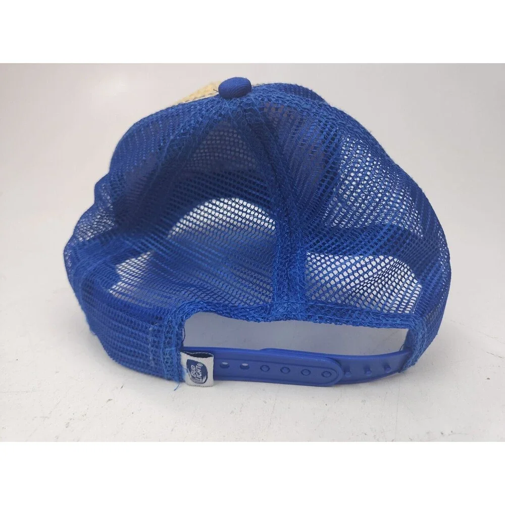 Bud Light Beer Wicker Trucker Hat Cap Adjustable Size Alcohol Budweiser Party - Picture 6 of 6